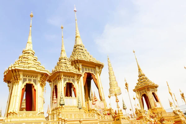 Bangkok Tailandia Noviembre 2017 Hermosa Vista Oro Royal Crematorium Late —  Fotos de Stock