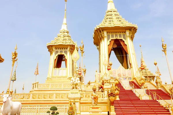 Bangkok Thailand November 2017 Vacker Utsikt Över Guld Royal Crematorium — Stockfoto