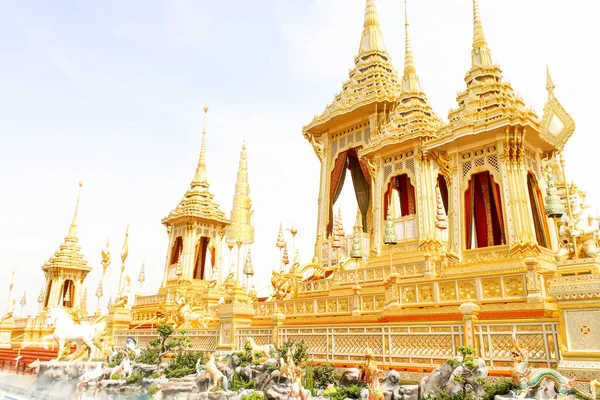 Bangkok Thailand November 2017 Närbild Vacker Guldutsikt Royal Crematorium För — Stockfoto