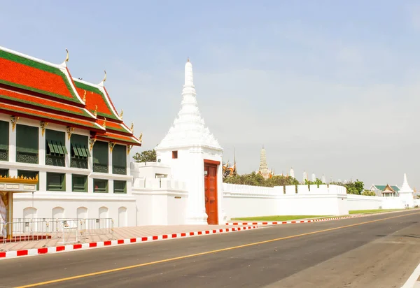 Landschaft Der Thailändischen Architektur Großer Palast Und Wat Phra Keaw — Stockfoto