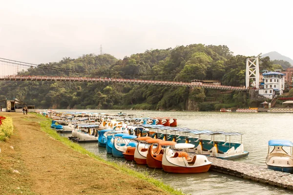 Nahaufnahme Eines Bootes Flussgebiet Von Bitan Taipeh Taiwan — Stockfoto