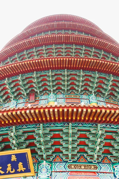 Close up of Chinese roof of Taiwan Temple