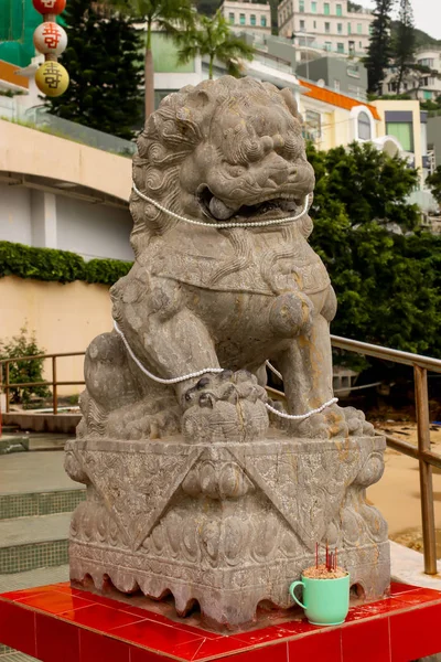 Estatua León Piedra Única Repulse Bay Temple Hong Kong —  Fotos de Stock