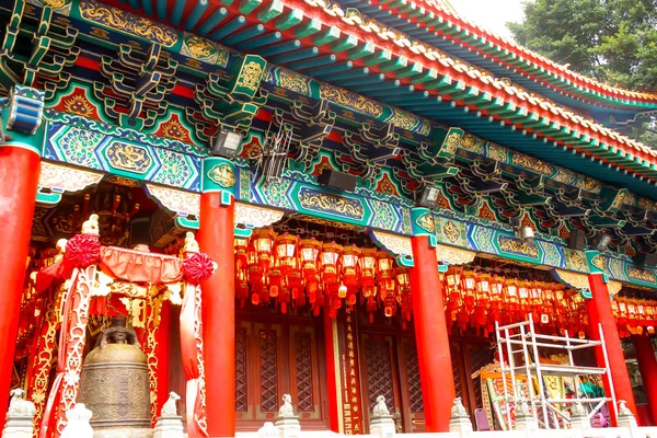 香港の装飾シック ユエン ウォン シン寺院の閉鎖 — ストック写真