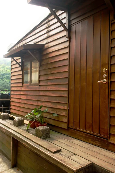 Maison à Jiufen village bâtisses à flanc de colline sur la montagne à Ta — Photo