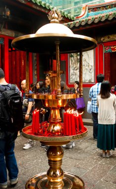 Tayvan - 15 Nisan 2017 Editorail kullanım içindir; Closeup tütsü burne