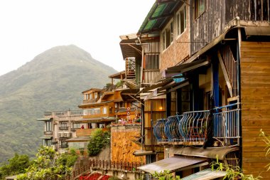 Dağ Jiufen Restoran binaların görünümü