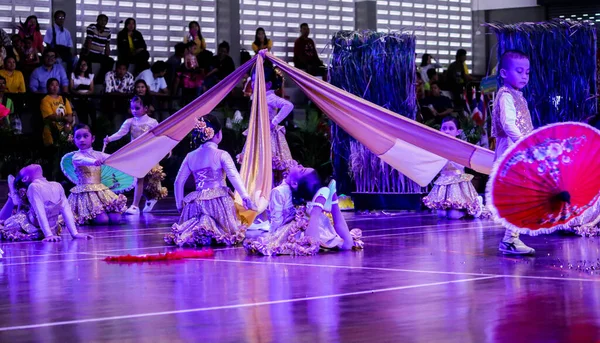 Thailand Thailand Junho 2019 Grupo Close Little Child Thai Dance — Fotografia de Stock