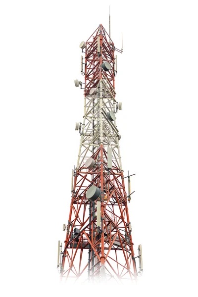 Torre gsm vermelho e branco — Fotografia de Stock