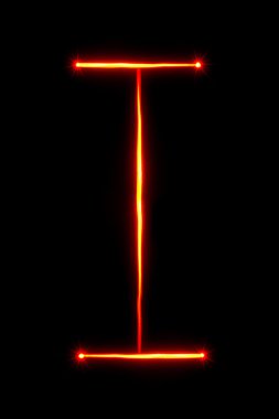 kırmızı ışık boyama harf ı 
