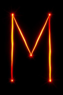 kırmızı ışık boyama harf M