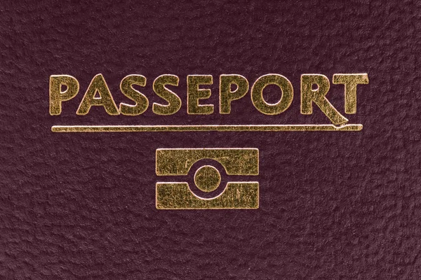 Вид спереду біометричний французький паспорт — стокове фото