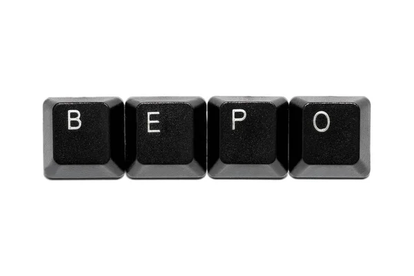 Teclas de teclado bepo —  Fotos de Stock