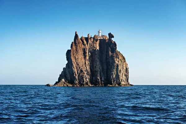 Die Kleine Vulkanische Insel Namens Strombolicchio Der Nähe Von Stromboli — Stockfoto