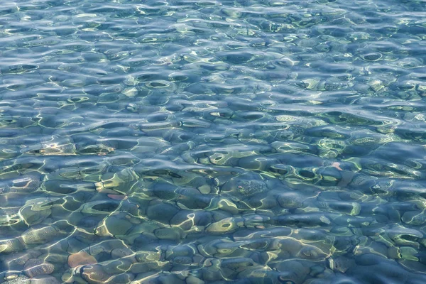 Lava Pebbles Stomboli Volcano Clear Water Texture Aeolian Islands Italy — Stock Photo, Image