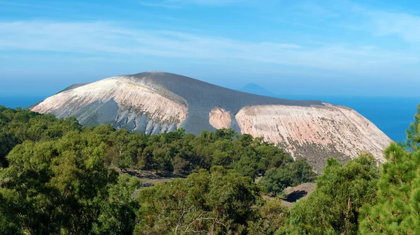 Vista Panorámica Del Volcán Vulcano Islas Eólicas Italia —  Fotos de Stock