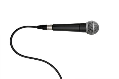 ... siyah ve gri mikrofon izole edildi.