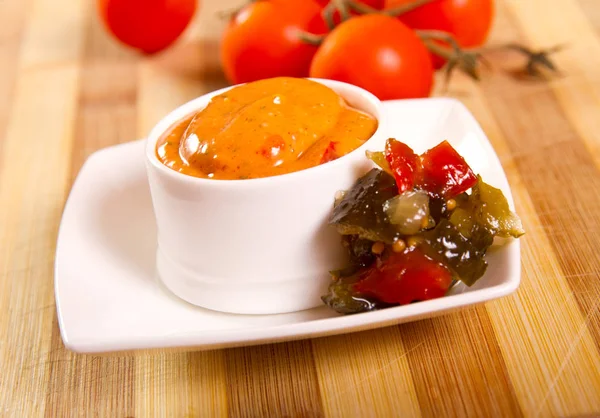 Mexican sauce made from totato paste and curry — Stock Photo, Image