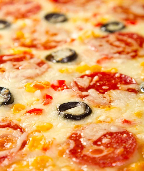 Pepperoni pizza close-up Stockfoto