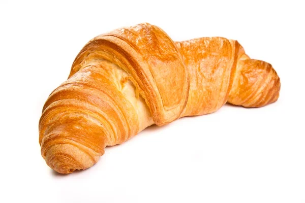 Duidelijke croissant op witte achtergrond Stockafbeelding