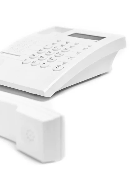Valkoinen puhelin — kuvapankkivalokuva