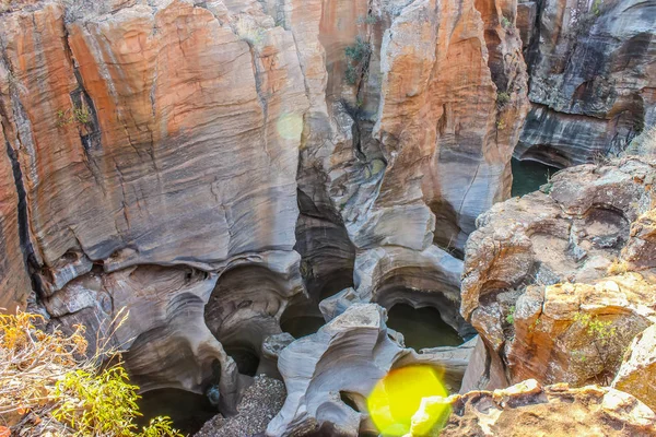 Formazione rocciosa nelle buche della fortuna di Bourke nella riserva del canyon di Blyde — Foto Stock