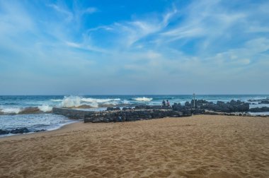 Yunus sahil Ballito Kwazulu Natal Güney Afrika bozulmamış ve doğal Tuz kaya gelgit havuzu