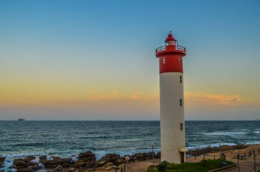 Umhlanga Deniz Feneri Durban kuzey Kzn Güney Afrika'da dünyanın ikonik deniz fenerlerinden biri