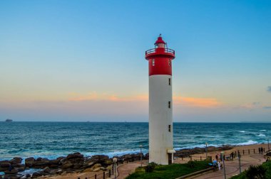 Umhlanga Deniz Feneri Durban kuzey Kzn Güney Afrika'da dünyanın ikonik deniz fenerlerinden biri