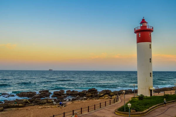 Umhlanga Deniz Feneri Durban kuzey Kzn Güney Afrika'da dünyanın ikonik deniz fenerlerinden biri