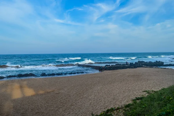 Piscina Mareas Roca Salina Natural Prístina Costa Delfín Ballito Durban — Foto de Stock