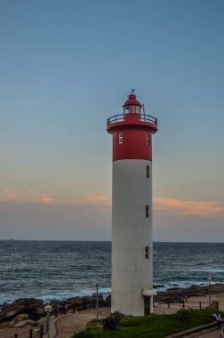 Umhlanga Deniz Feneri Durban kuzey Kzn Güney Afrika worl'd ikonik deniz fenerleri biri