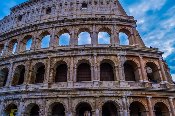 Konstnärliga Ruiner Romerska Colosseum Gammal Gladiator Amfiteater Rom Italien Europa — Stockfoto