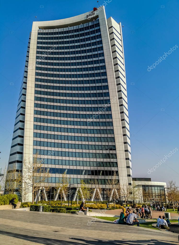 Johannesburg , South Africa - 20 Feb 2020: Exteriors of PWC (PriceWaterhouseCoopers) office in waterfall city , Midrand Johannesburg South Africa