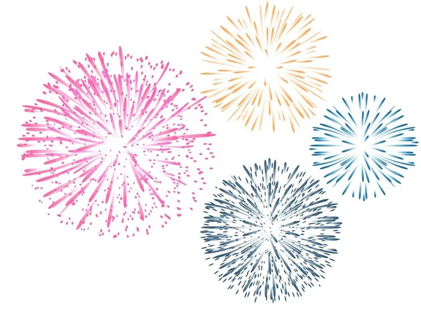 Abstrakter Hintergrund Mit Feuerwerk Auf Weißem Hintergrund Gestaltung Von Illustrationen — Stockfoto