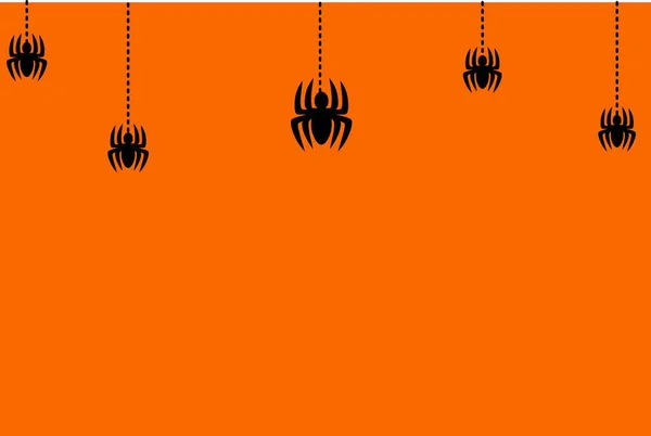 Fondo Halloween Con Araña Naranja — Foto de Stock