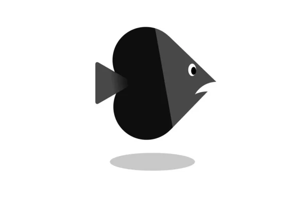 Kreslená Ryba Izolovaných Bílém Pozadí — Stock fotografie