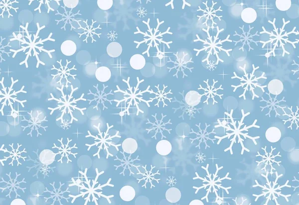 雪の結晶とシームレスな背景 — ストック写真