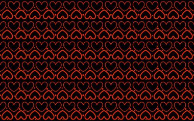 Koyu kırmızı kalpler.