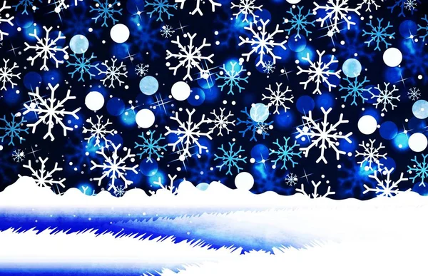 雪の結晶とクリスマスの背景 イラストデザイン — ストック写真