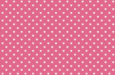 Pembe arka planda beyaz kalpler kusursuz desen 