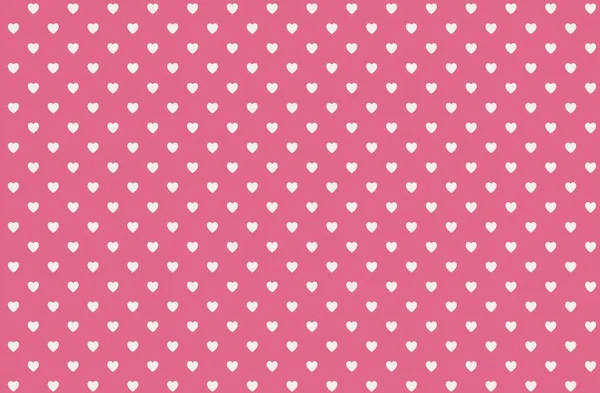 Cuore Bianco Modello Senza Soluzione Continuità Sfondo Rosa — Foto Stock