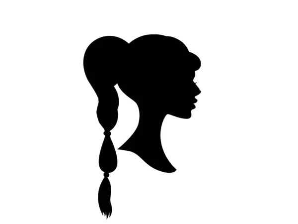 Silhouette Einer Frau Auf Weißem Hintergrund Illustration — Stockfoto