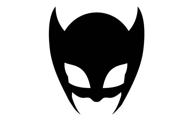 Düz Tasarım Şablonundaki Süper Kahraman Yüzü Maskesi — Stok fotoğraf
