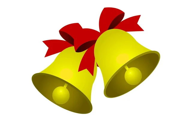 Christmas Bells Isolated White Illustration Design — Stock Photo, Image