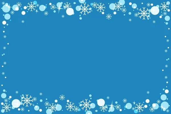 クリスマスの背景と雪の上の青 イラストデザイン — ストック写真