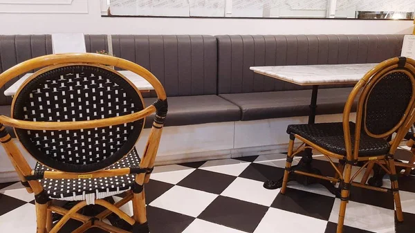 Chaises Tables Dans Café Image — Photo