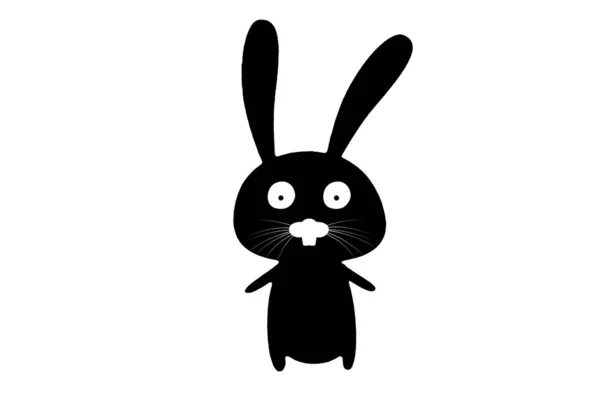 白色背景兔子 插图设计 — 图库照片