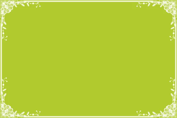 Рамка Квітів Зеленому Тлі Ілюстрація Дизайну — стокове фото