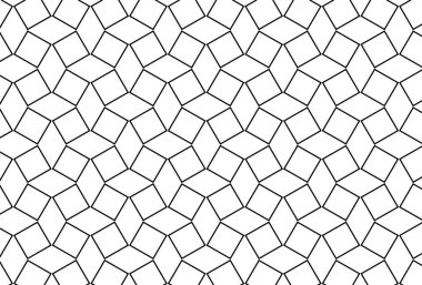 Beyaz arkaplanda geometrik dikişsiz desen - illüstrasyon tasarımı